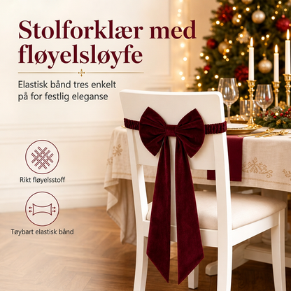 🎄 50 % RABATT! 🎀 Stor fløyelsjulebue – festlig pynt til juletre, dør og hjem