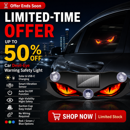 ⏳ 50 % RABATT! ⏰ Solenergi, værbestandig, automatisk aktivering i mørket – for økt sikkerhet langs veien. 🔥🛡️